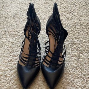 Wedge strappy heels